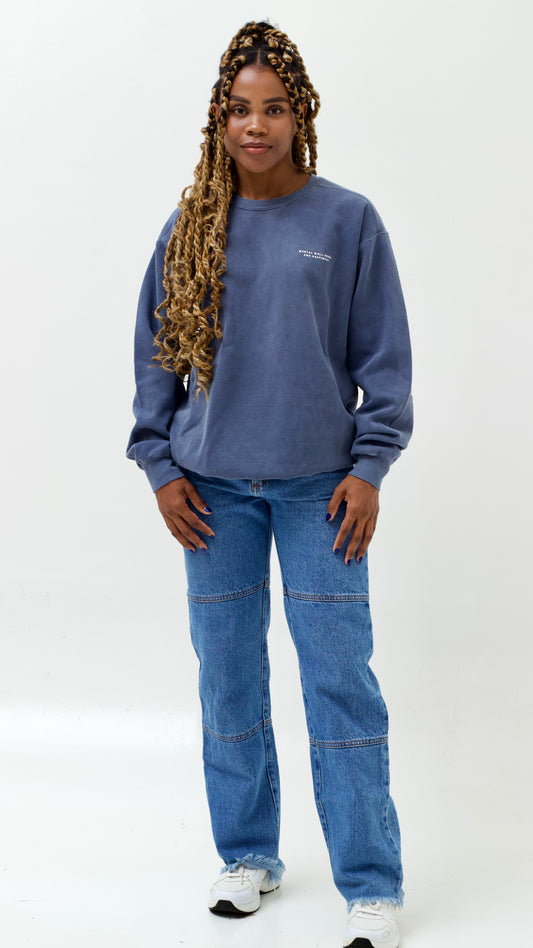 Essence Crewneck Blue Denim